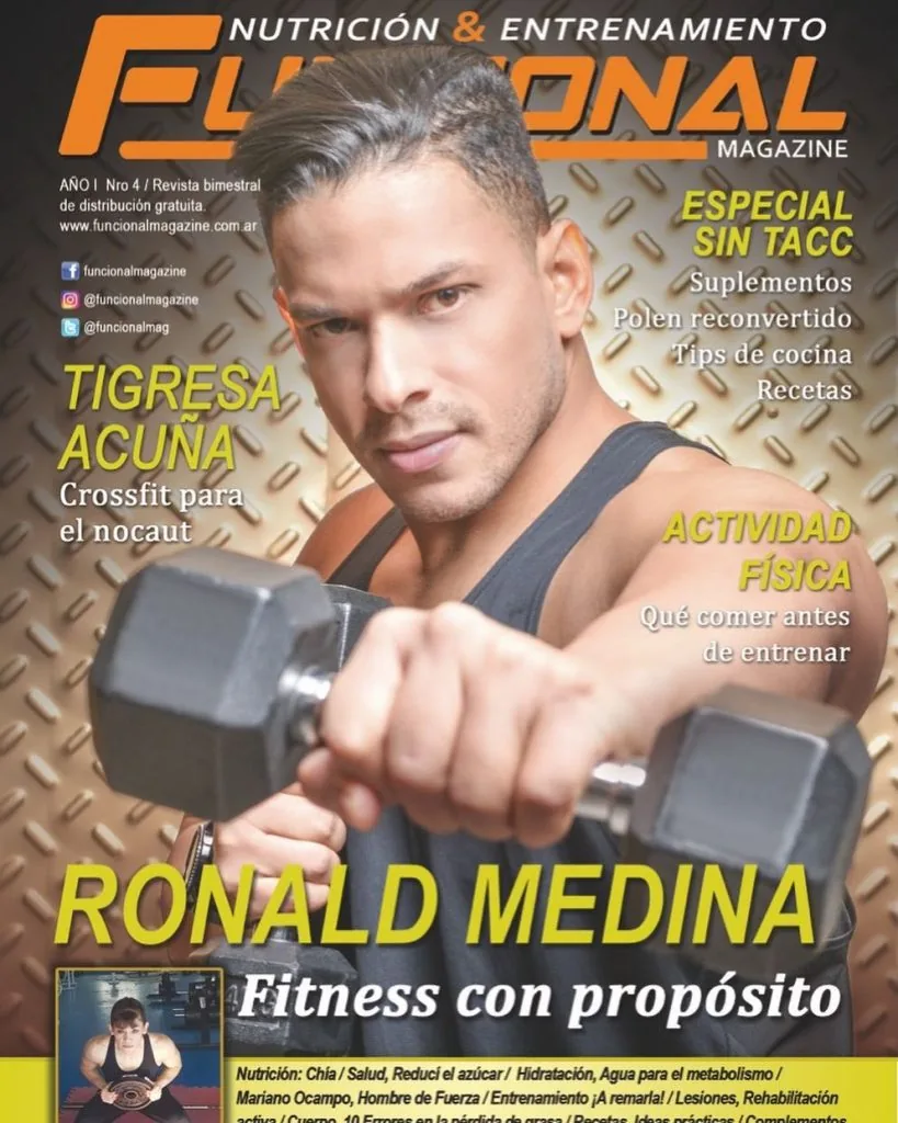 Ronald Medina on the cover of Funcional Magazine