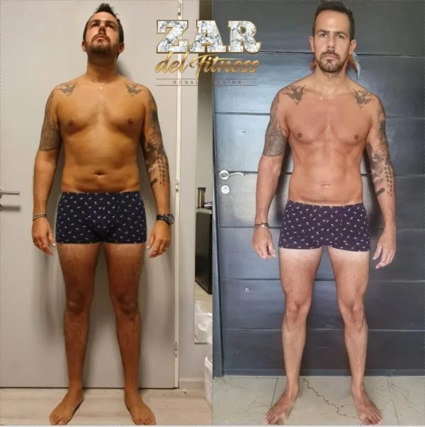 A client's transformation: before and after